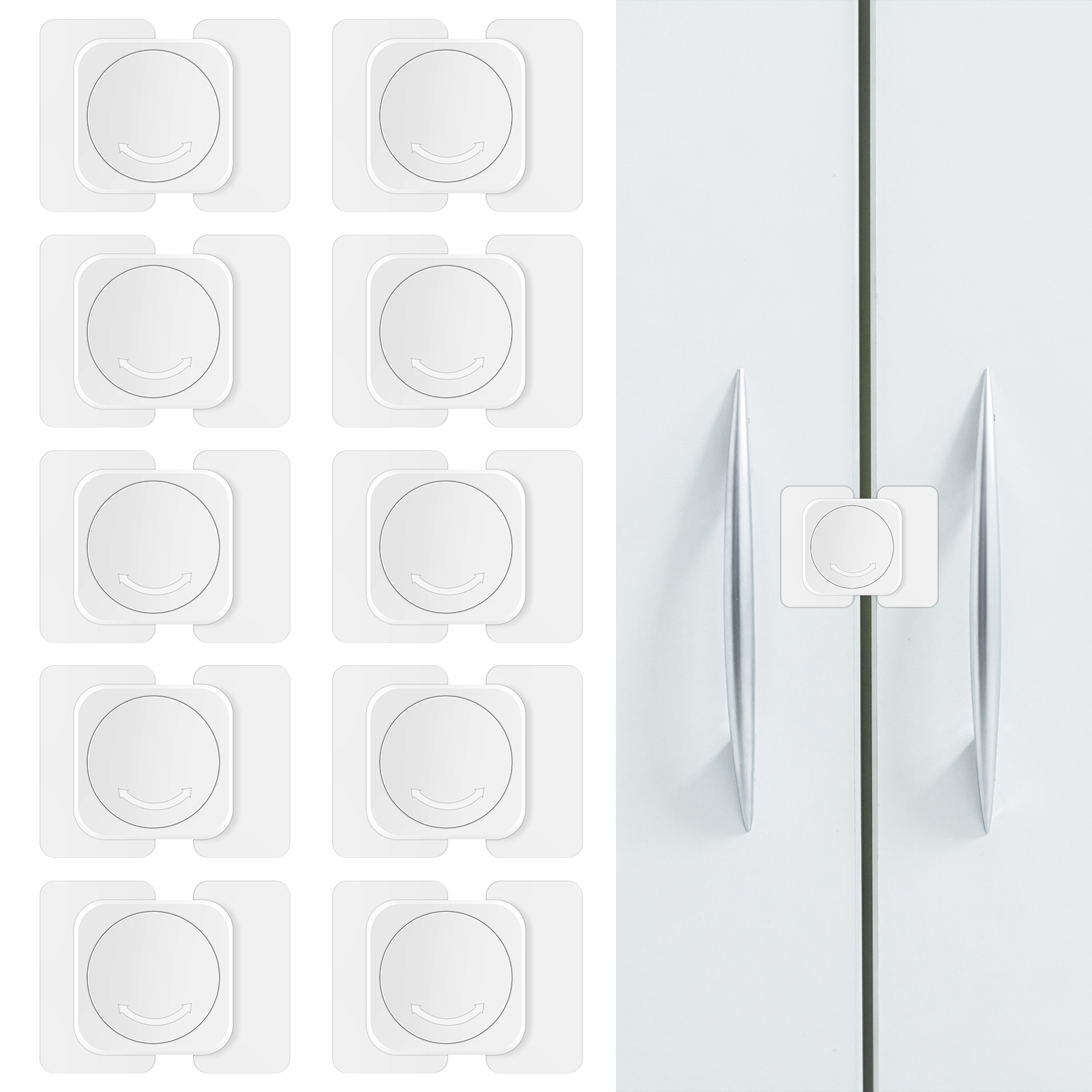 Qweryboo Locks for Baby, 10 Pack Child Proof Latches