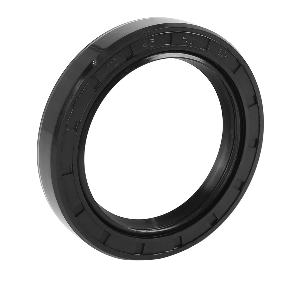 Black Pack of 1 uxcell Oil Seal TC 30mm x 45mm x 6mm Nitrile Rubber Cover Double Lip with Spring for Automotive Axle Shaft 