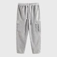 thumbnail image 4 of Ceisia Men's 2 Piece Outfit Corduroy Henley Button Pullover And Straight Leg Pants Casual Tracksuit Set For Fall Winter Gift, 4 of 6