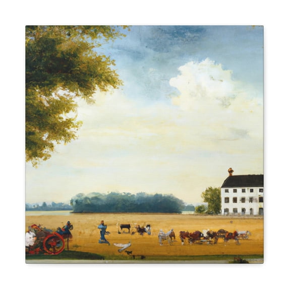 Farmhouse in Evening Sun - Canvas