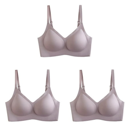 ding Womens BrasUnderwirePadding Maternity Bra Comfort Smooth Women s Sports Bra Wireless Pregnancy Sleeping Bralette High intensity Sports ceangrtro Grey (3Packs) Grey (3Packs)