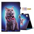 thumbnail image 1 of Dteck Folio Case for Samsung Galaxy Tab A8 SM-X200 X205 X207 10.5" Tablet with Pen Holder, Cute Pattern PU Leather Flip Stand Cover Auto Wake Sleep Smart Cover with Credit Card Slots Holder, Cat, 1 of 5