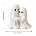 thumbnail image 4 of Halloween Ghost Figurine Ghost Statue, Spooky Sculpture Decoration, Halloween Creative Ornaments with Funny Face Expression for Fall Home Fireplace Garden Indoor Kitchen Party Porch, 3.54x3.93in, 4 of 9