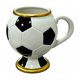 thumbnail image 2 of Soccer Ball Shaped Coffee Mug Stainless Steel Lined Cup Football Designs Novel Drinkware Gift For Sports Fans Home Office Use, 2 of 7