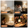 thumbnail image 2 of GPED Bedside Table Lamp for Bedroom, 3 Color Temperatures Cordless Bedside Lamp, 5 Way Dimmable Touch Table Lamp with USB Port, Rechargeable Desk lamp with Fabric Shade for Living Room, 2 of 7