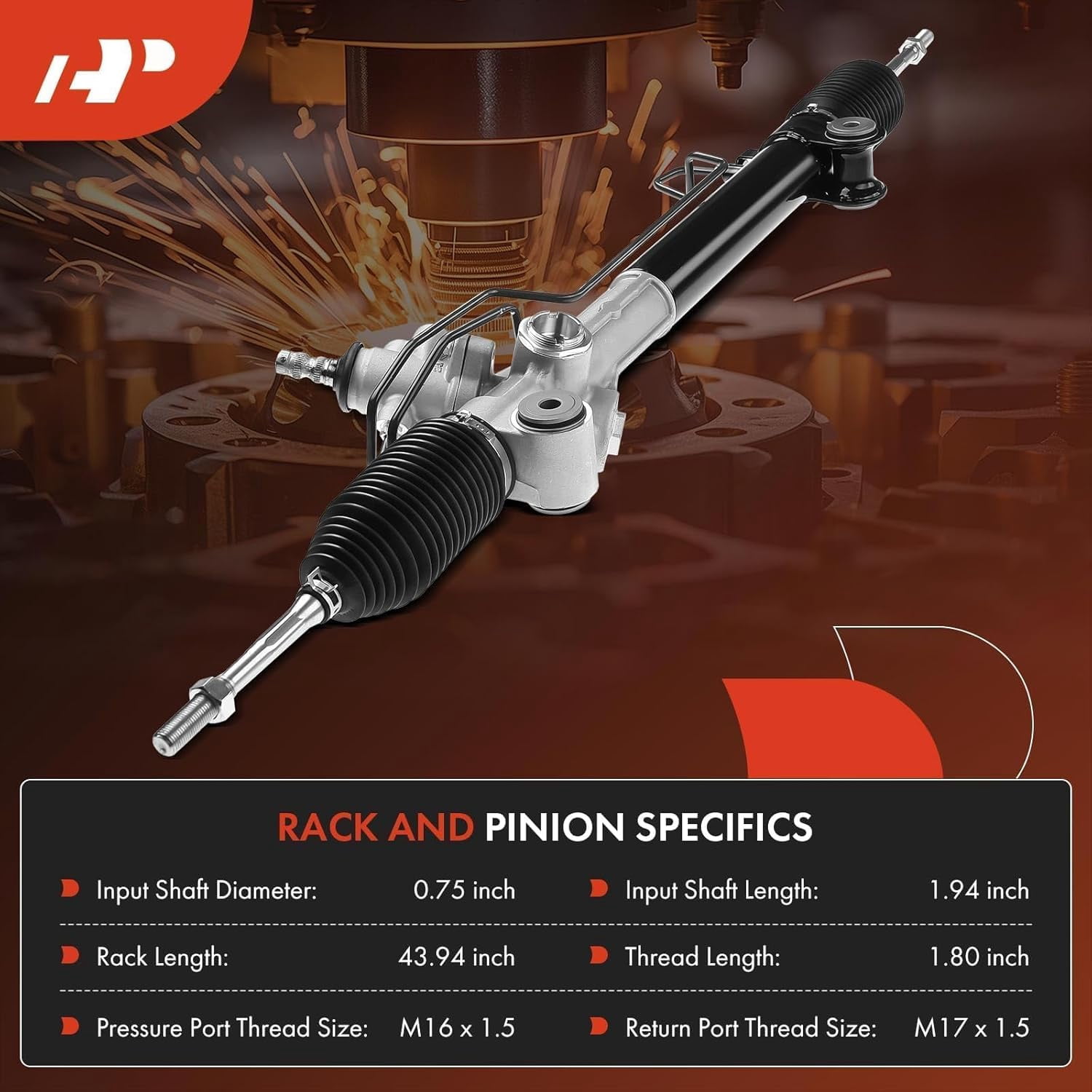 A-Premium Power Steering Rack and Pinion Assembly Compatible with Lexus RX330 2004-2006 RX350 2007-2009 Toyota Highlander 2001-2007 with Inner Tie Rods