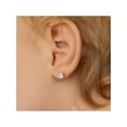 thumbnail image 4 of 925 Sterling Silver 5mm CZ Screw Back Round Bezel Earrings for Baby Girls, 4 of 8