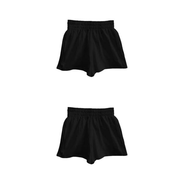 Pantalones cortos de algodón y poliéster Minnieouse para mujer chándal verano M L XL 2XL Negro Blanco