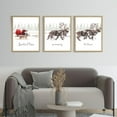 thumbnail image 6 of 3 Pieces Santa Claus Is Coming To Town Poster Canvas Painting Santa Sleigh and Reindeers Wall Art Pictures for Living Room Xmas Holiday Wall Decor With Inner Frame, 6 of 6