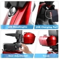 thumbnail image 4 of QEEKA Heavy-Duty 4 Wheel Mobility Scooter for Adults & Seniors,1000W Motor, 500 LBS Weight Capacity,Red, 4 of 7