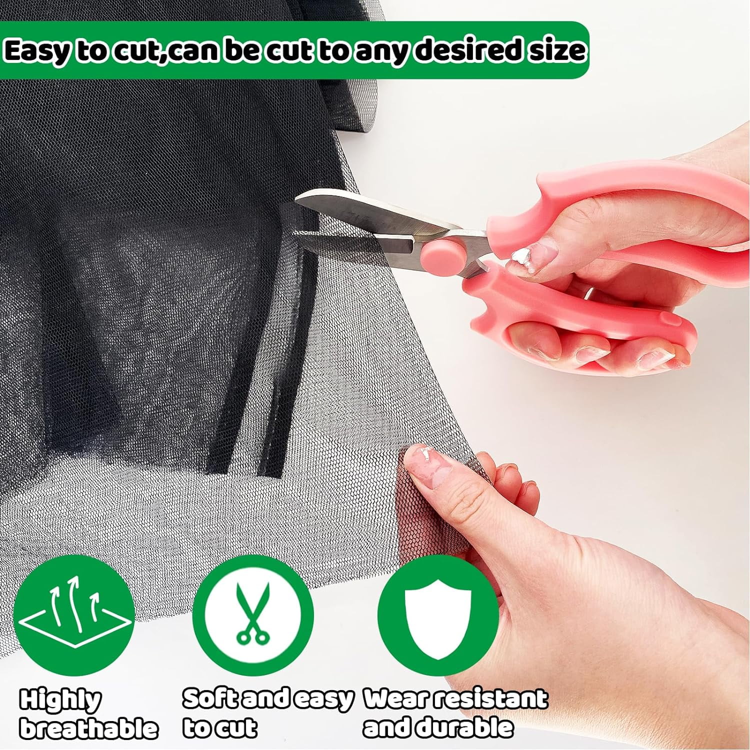 Mosquito Netting,10 × 50 Ft Mosquito Mesh Screen for Patio,Fly Insect Bird Net Barrier Garden Mesh Netting for Protect Vegetables Fruits from Birds Bugs