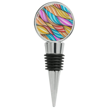 

Illustration of a Rainbow Braided Together Wine Stopper