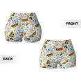thumbnail image 3 of Sigee Insects and Flowers Print Women's High Waist Workout Shorts - Squat Proof, Tummy Control, Yoga and Gym Activewear-X-Large, 3 of 9