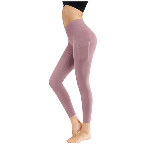 Womens High Waist Yoga Leggings with Pockets Tummy Control Butt Lift  Athletic Workout Running Yoga Pants for Women 