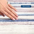 thumbnail image 3 of CAROMIO Washable Rug Soild Modern Stripeded Area Rugs Non Slip Carpet Rug Contemporary Geometric Striped Accent Rug, 5' x 7' Camel Blue, 3 of 7