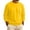 Yellow_006, variant on Mens Fleece Crewneck Sweatshirt Stylish Soft Long Sleeves Pure Color Pullover Fall Winter Warm Comfy Casual Pullover Yellow XL