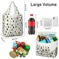 thumbnail image 3 of 5 Pack Foldable Shopping Bag,Gold Christmas Tree Pattern Reusable Grocery Bags with Pockets,Large Reusable Tote Bags with Handles Waterproof & Lightweight, 3 of 6