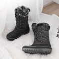 thumbnail image 2 of Dream Pairs Kids Boys & Girls Snow Boots Insulated Waterproof Winter Snow Boots KRIVER-1 BLACK/GREY Size 4, 2 of 5