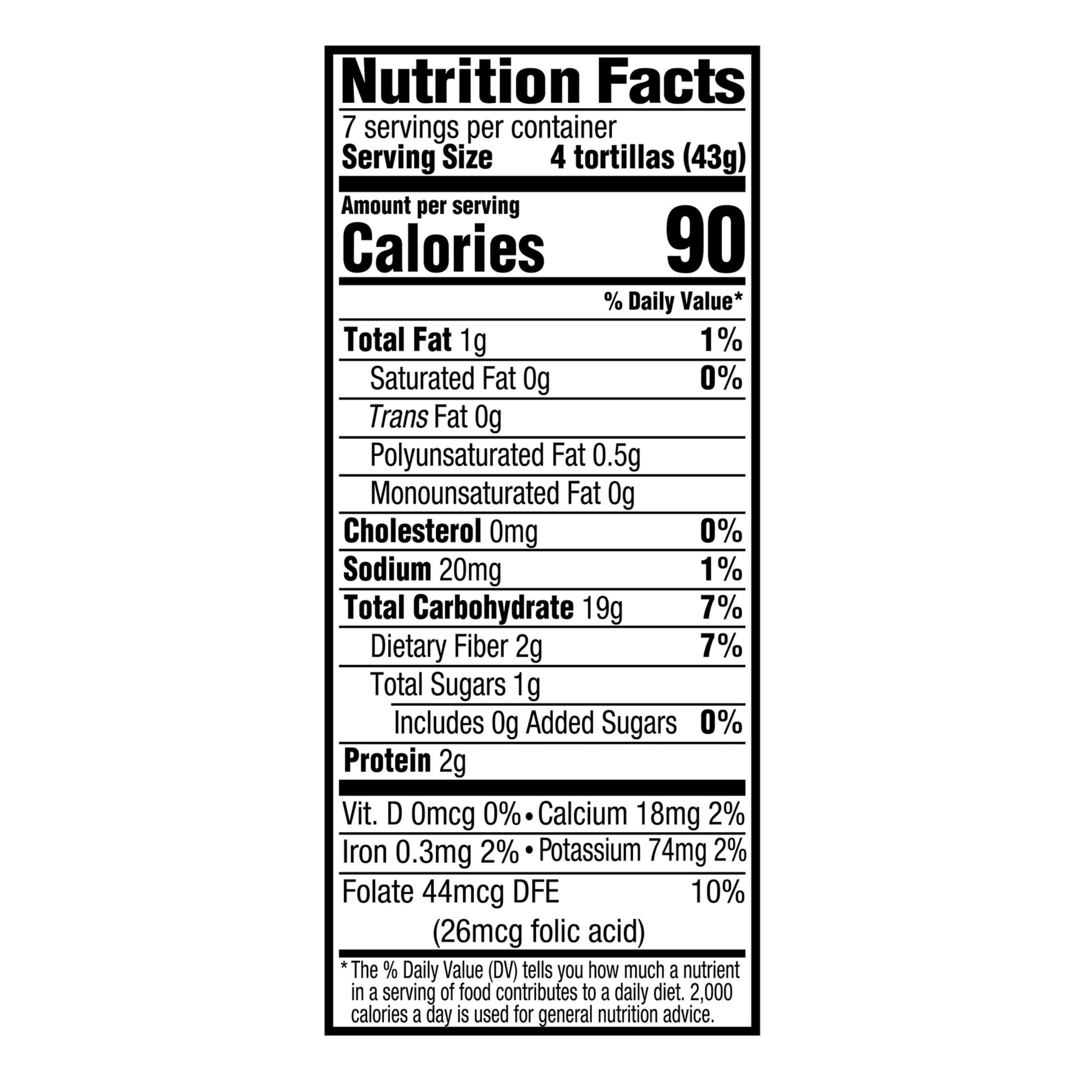 Mission 25 Calories Yellow Corn Tortillas, 30 Count