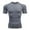 Grey, variant on FYEGRE Men's Compression Shirt Short Sleeve Sports T-Shirt Training Shirt Elastic Quick-Drying Running Shirt Green L