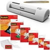 Scotch TL901C Thermal Laminator 2 Roller System Bundle with 115 Assorted Pouch Sizes and a Plexon Pen