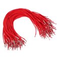 thumbnail image 1 of Uxcell Elastic Barbed Cord Loop Stretch Round String with Metal Barb Fasteners for Hats Masks Menus 100 Pcs Red 13 in, 1 of 7