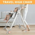 thumbnail image 5 of Loewten 3-in-1 Baby High Chair,Convertible Baby Swing,Foldable Infant Dining Chairs Seat with Wheels for Babies and Toddlers,Gray, 5 of 11