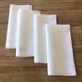 thumbnail image 2 of Servilletas de cena con costura de dobladillo de lino blanco, juego de 6 servilletas de tela de lino 100% con vainica de escalera de 20.0 x 20.0 in., 2 of 5