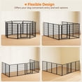 thumbnail image 2 of Yaheetech 31.5" H 16-Panel Portable Steel Dog Playpen with 2 Doors, Black, 2 of 9