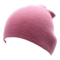 thumbnail image 2 of Empire Cove Knit Uncuffed Beanie Hat Cap Warm Winter Men Women Short Toboggan Pink, 2 of 3