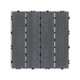 thumbnail image 6 of Kosynda 22 Pcs Wood-Plastic Patio Deck Tiles, 12 x 12in, Waterproof Interlocking Floor Tiles for Porch, Poolside, Balcony, Backyard, Dark Gray, 6 of 13