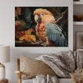 thumbnail image 2 of Designart "Vibrant Plumage Pastoral Beige Blue Parrot II" Animals Print on Natural Pine Wood, 2 of 5