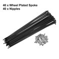 thumbnail image 4 of Unique Bargains 40 Pcs Bicycle Steel Spokes 13G Bike Spoke with Nipples for Most Bicycle Black-200mm, 4 of 7