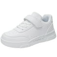 thumbnail image 2 of Xudanell Boys Shoes Leather Solid Color Board Shoes Small White Shoes Small Black Shoes Boys Sneakers White, 2 of 8