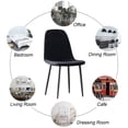 thumbnail image 5 of Set of 4 Dining Room Velvet Upholstered Chairs Kitchen Living Room with Metal Legs, 5 of 9