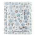 thumbnail image 6 of Regency Heights King Size Cotton Flannel Sheet Set, 4-Piece Flannel Bed Sheets King, 100% Cotton Bed Sheets Set with Deep Pocket, Tan/Blue Snowflakes, 6 of 8
