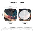 thumbnail image 5 of Honeii Abstract Peacock Painting Print Square Cushion Cover with Elastic Band & Ties,Sofa Cushion Covers,Furniture Protector for Living Room,Washable Sofa Seat Slipcover-Four Pieces, 5 of 7