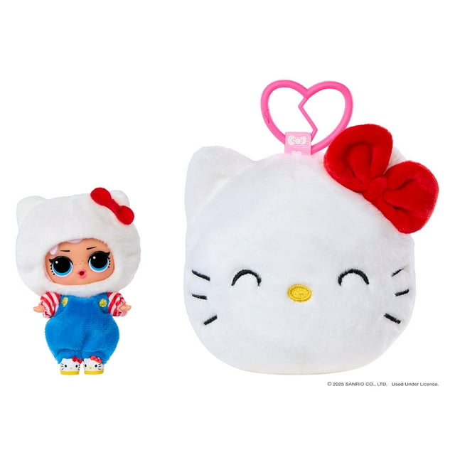 L.O.L. Surprise! Loves Hello Kitty Reversible Plush Surprise with Matching Tot and Keychain
