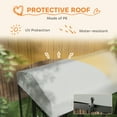 thumbnail image 4 of PawHut Outdoor Dog Kennel with Two-Room Design, Large Dog Run with Water-Resistant & Sun-Proof Cover, for Small, Medium, Large Dogs, 8' x 4' x 6', 4 of 9