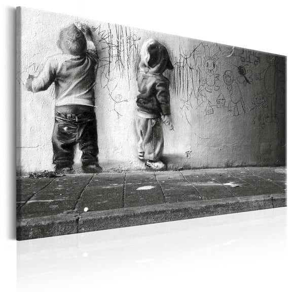Tiptophomedecor Stretched Canvas Street Art - Banksy: New Generation - Stretched & Framed Ready To Hang Art