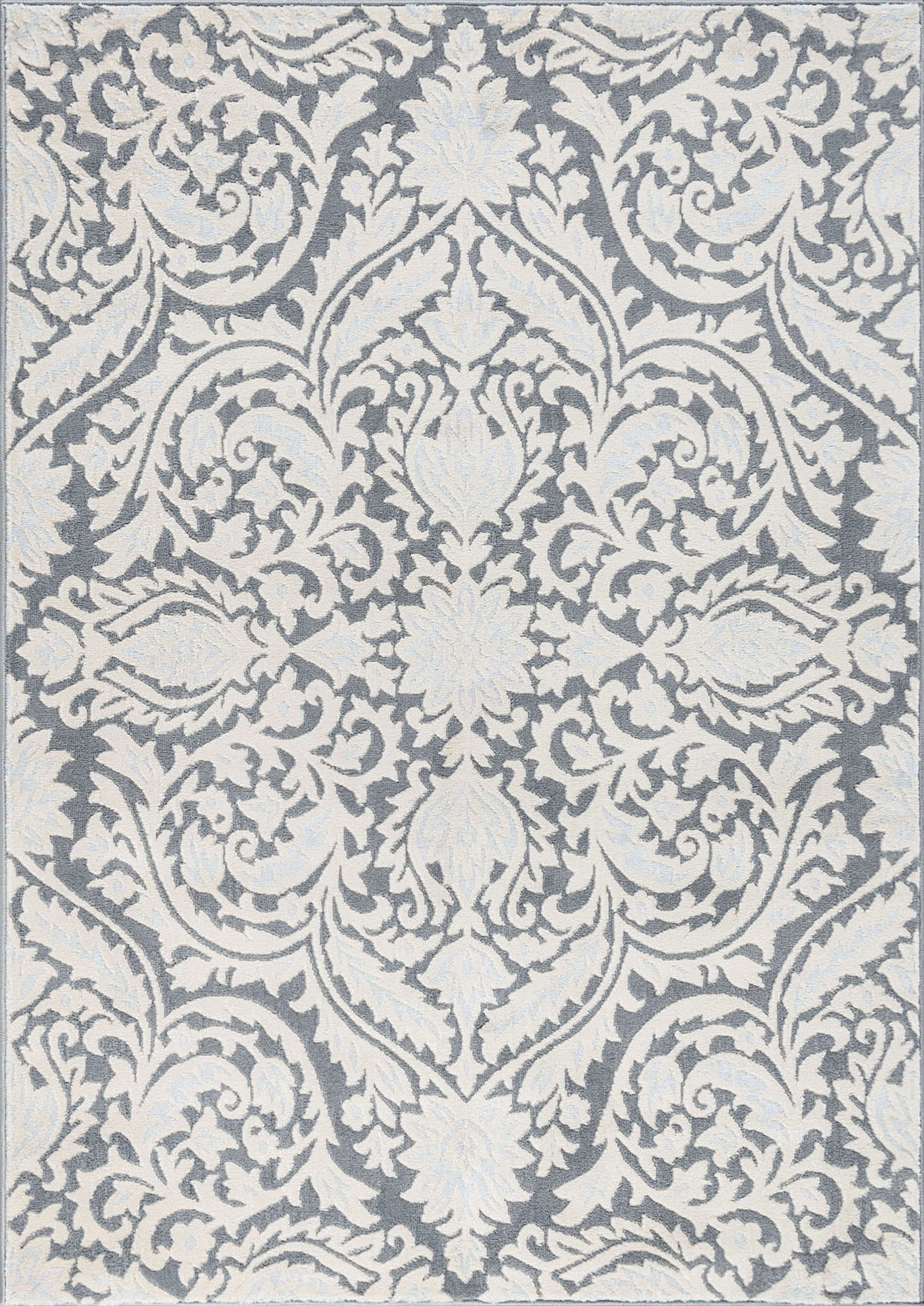 Madison Traditional 9' x 12' Gray Polypropylene Indoor Area Rug