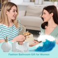 thumbnail image 7 of Bathroom Accessories Set, 4 Pcs Beach Starfish Ensemble Sets Ceramic Bathroom Counter Sets Includs Soap Dispenser Soap Dish & 2 Gargle Cup, Creative Bathroom Kit for Home Office Hotel, 7 of 7