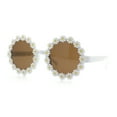 thumbnail image 5 of Girls Kids Daisy Flower Rim Round Circle Plastic Cute Lolita Sunglasses White, 5 of 8