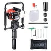 Yescom 900W 2 Stroke T Post Driver 32.7CC Gas Powered Portable Fence Pile Hammer Gasoline Motor Pile Driver with Piling Head Tools EPA Engine