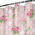 thumbnail image 3 of Pioneer Flower Floral Print Pattern Shower Curtain 36"x72", Bathroom Decorative Shower Curtain Set with 12 Hooks, Waterproof Washable, 3 of 6