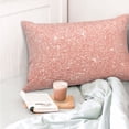 thumbnail image 4 of Fotbe Rose Gold Glitter Funda de Almohada Decorativa Estilo Occidental, Lujo en Algodón, Fundas para Almohadas King, Cojín Estampado para Decoración del Hogar-16"x24", 4 of 6