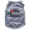 thumbnail image 2 of Yesbay Lovely I Love My Daddy Mommy Small Dog Puppy Pet Cotton Clothes Sleeveless Vest,Grey, 2 of 8