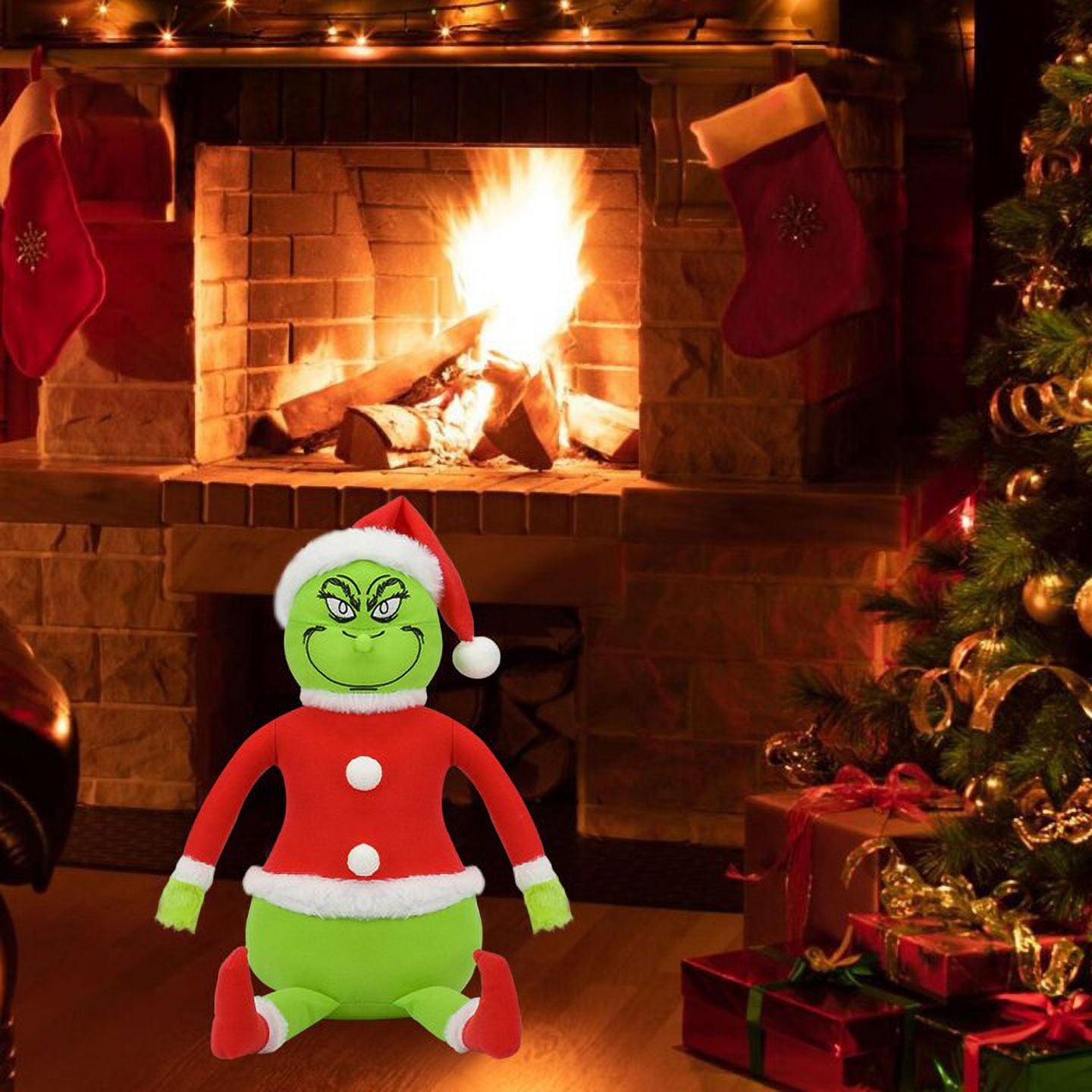 Peluche Grinch 25 Cm – Jouet Doux, Décoration Noël, Cadeau Enfant, Vert