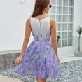 thumbnail image 6 of Purple Lavender Dress Summer Street Style Dresses Female Sleeveless Printed Sundress, 6 of 7