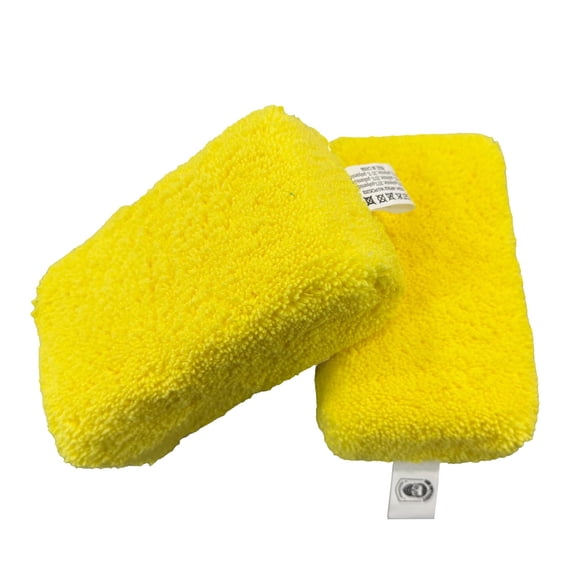 Mr. Detroit - Polishes Microfiber Applicator Pad for Car Detailing Professional-Grade Trim Dressing & Tire Shine Applicator Sponge Pad Effective Dirt Removal On Any Vehicles - 2 Pack